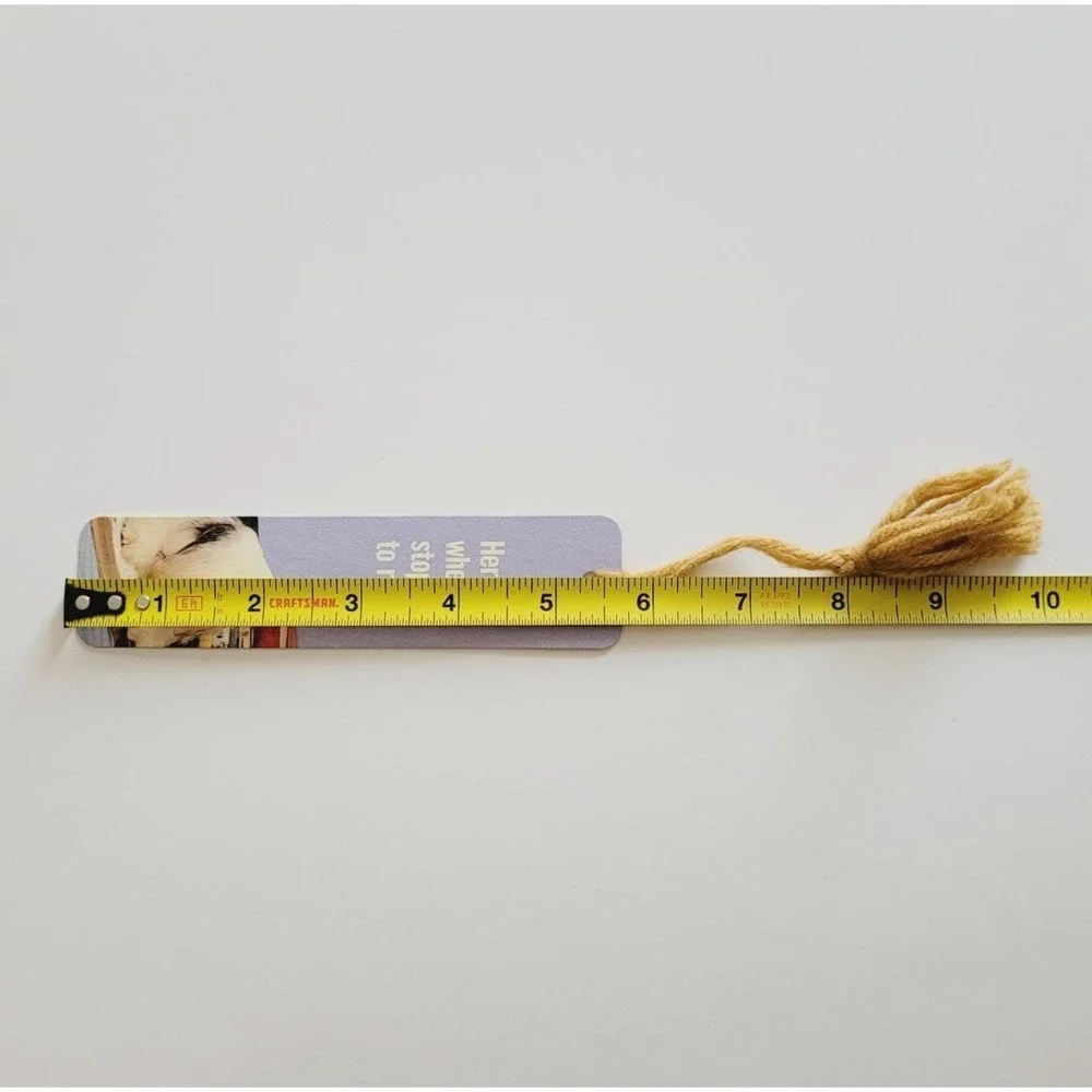 Vintage 70s sheepdog Sheep Dog Bookmark rest Tassel 1978 Antioch Bookplate H-216